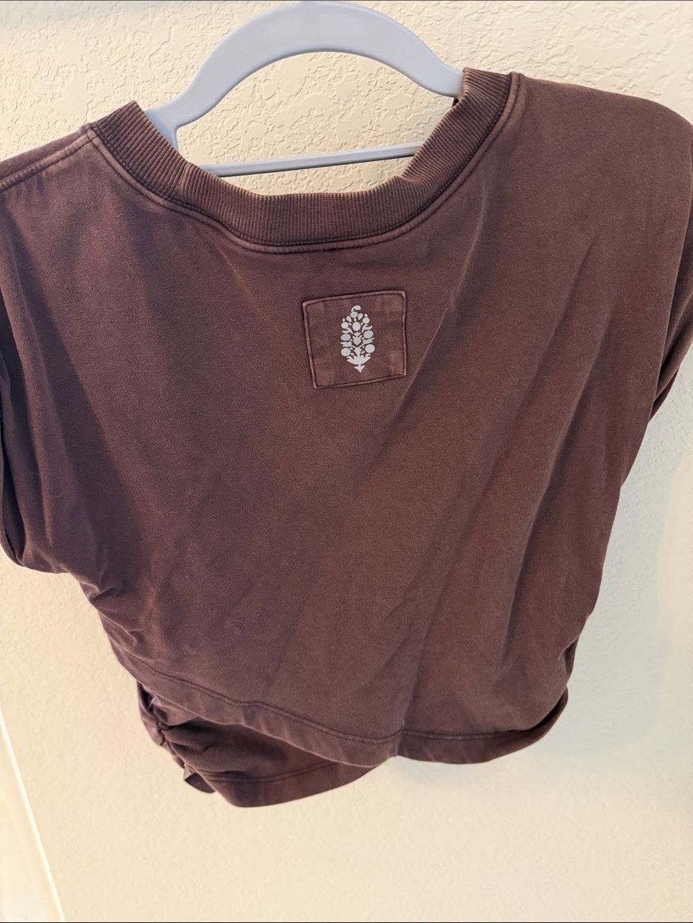 Free People Hot Shot Crossover Tee Top Espresso - Picture 5 of 5
